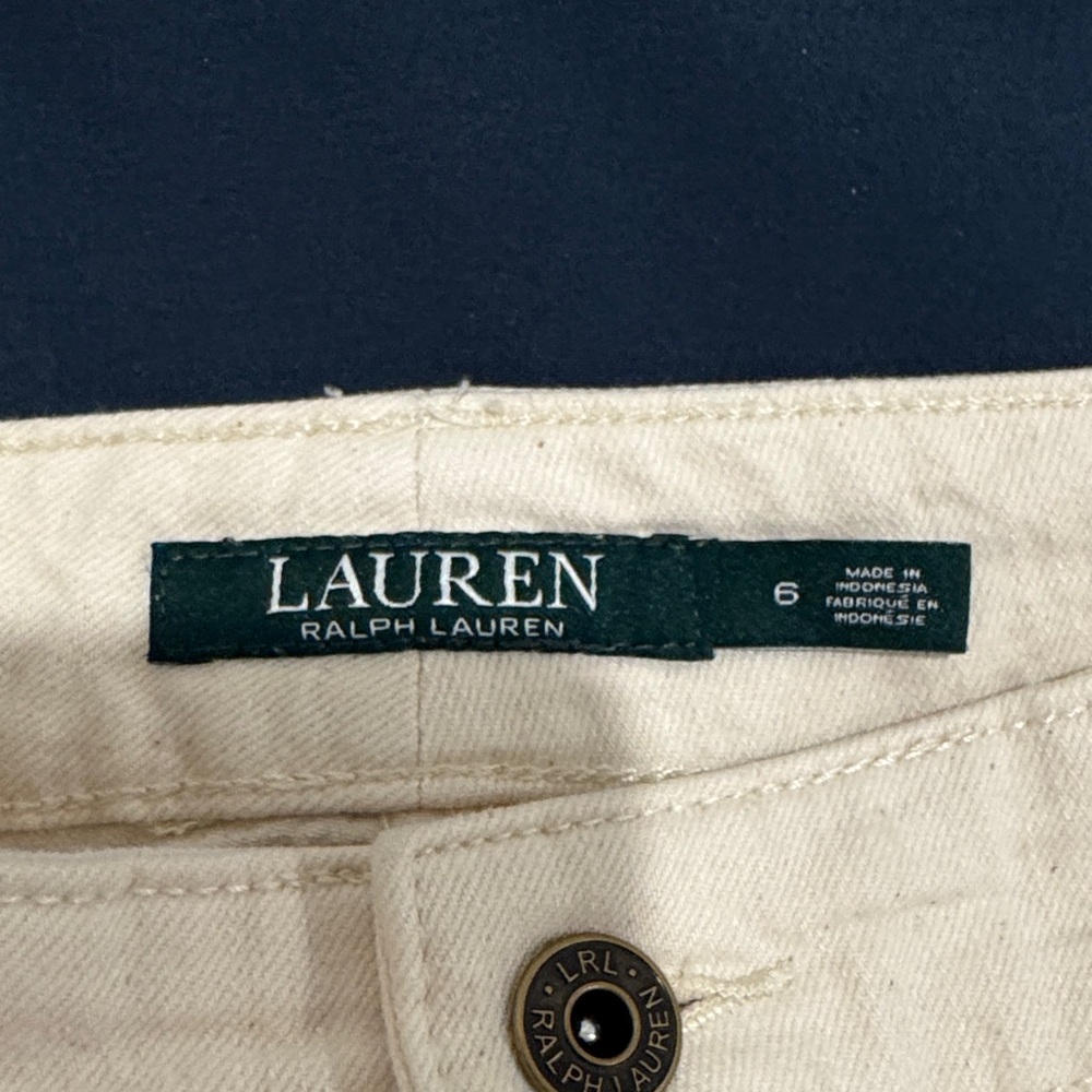 Lauren Ralph Lauren White Straight Leg Jeans Size 6 High Waist Chic - Picture 3 of 5